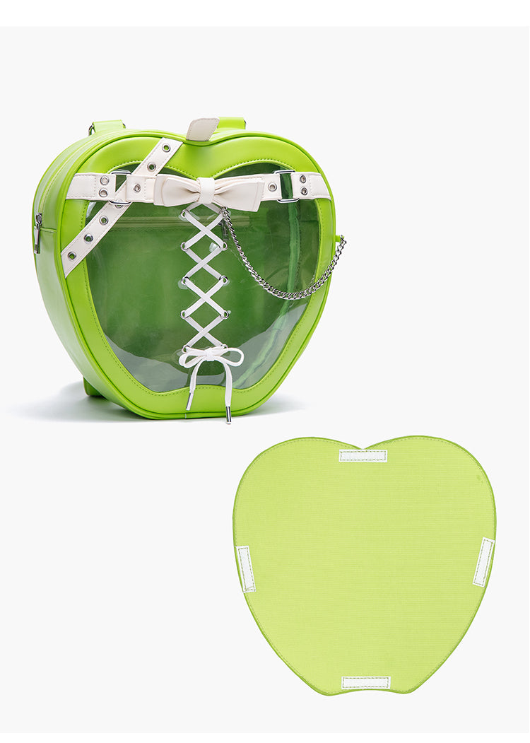Edgy Apple Motif Ita-Bag Backpack LE1016
