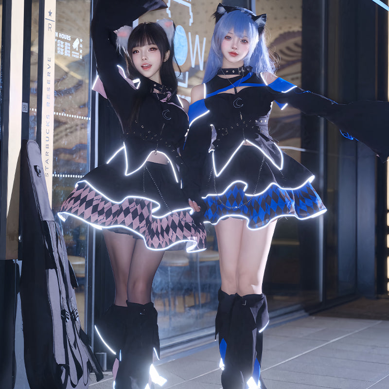 Lolita Reflective Goth Magical Girl Deluxe Full Set LG1056