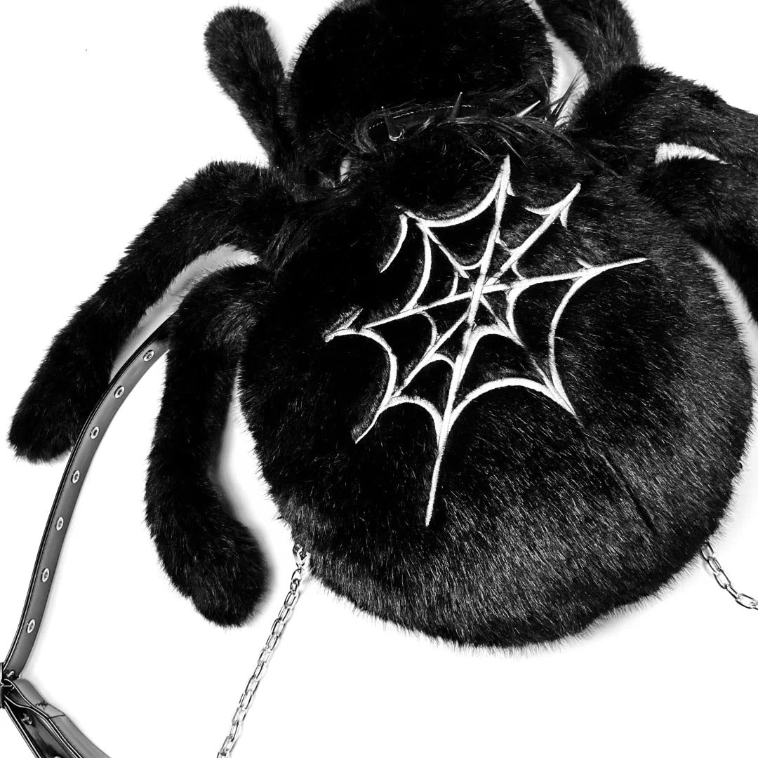 Dark Spider Bag Y2K Punk Dark Spider Leah Plush Spider Bag