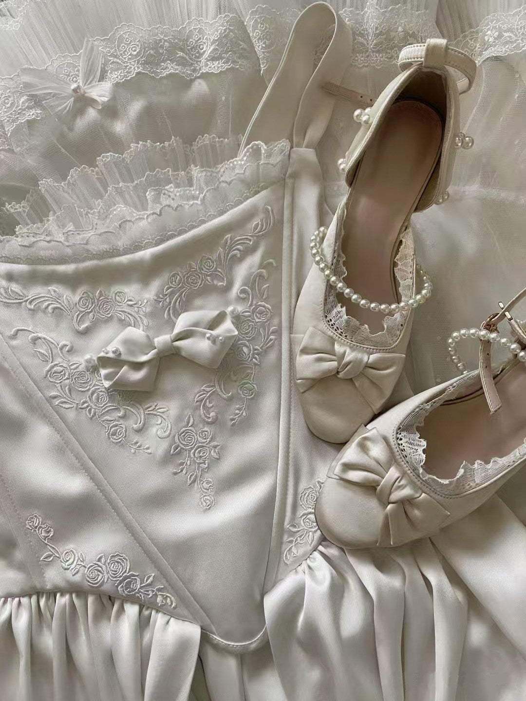 Promise of the Rose Lolita Gorgeous Bridal White JSK Full Set