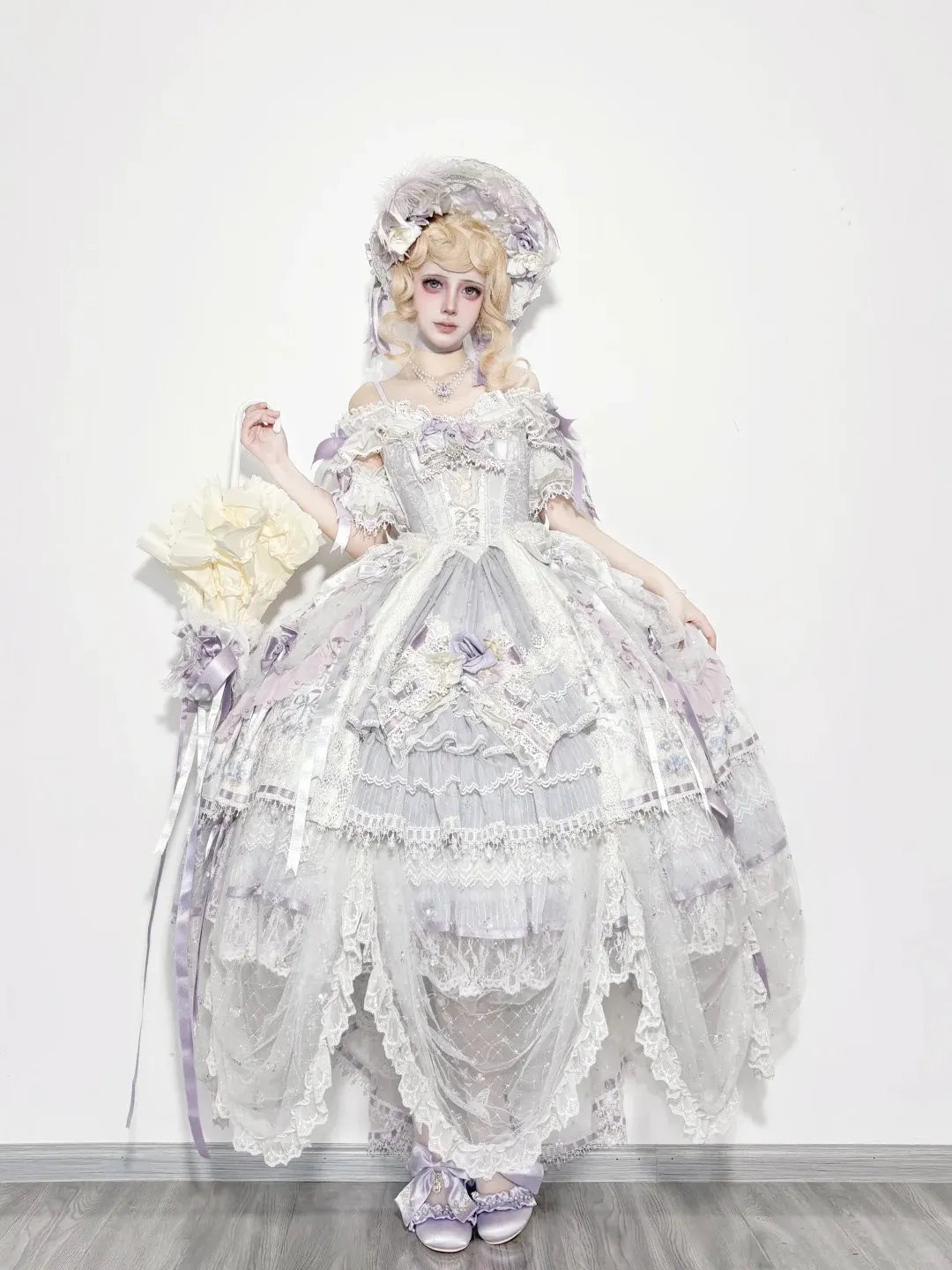 Elegant Floral Bridal Gorgeous Hanayome Style Lolita Dress