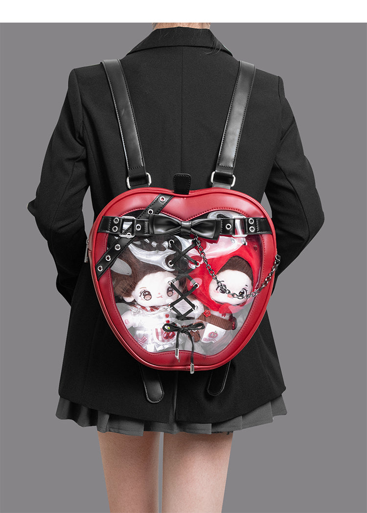 Edgy Apple Motif Ita-Bag Backpack LE1016