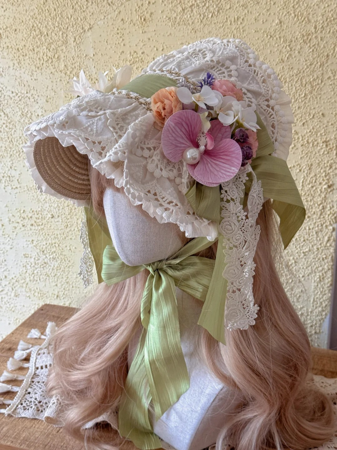 Whisper of Spring Field Lolita Original Green Boned Corset & Skirt Set