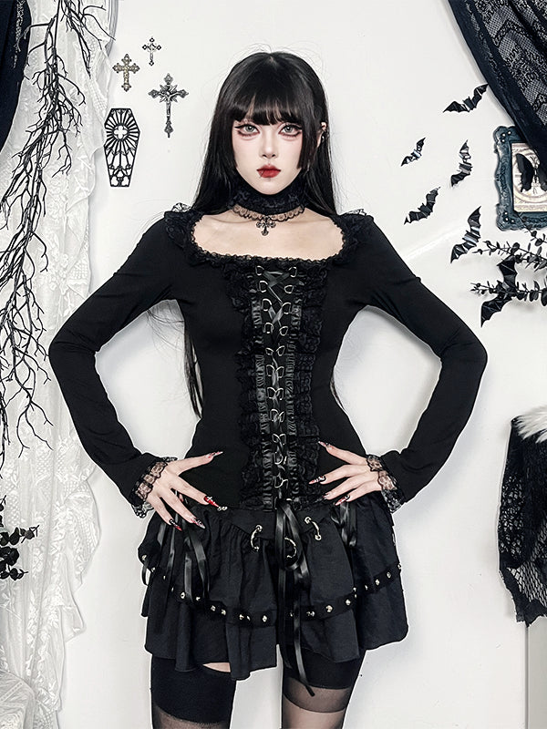 Gothic Halloween Slim-Fit Top LG1041
