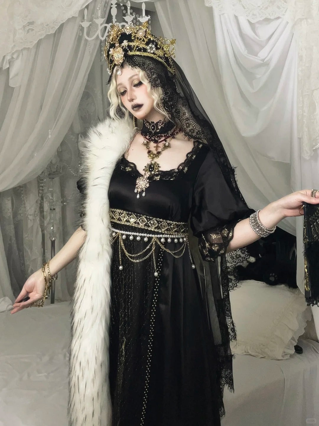 Elodie’s Poem Oil Painting Vintage Empire Waist Lolita OP Dress