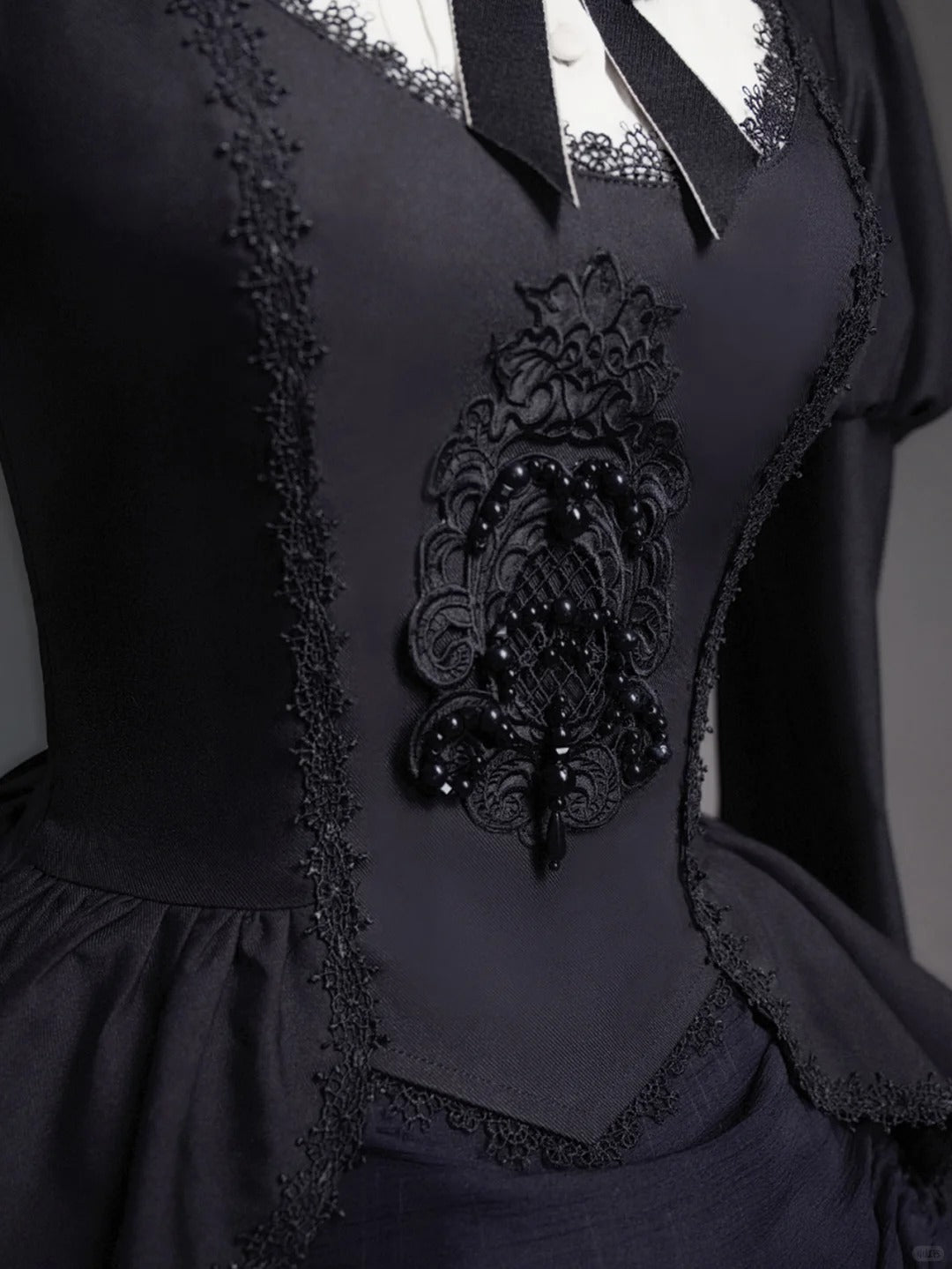 Stripe Diary Dark Academia Gothic Lolita Top and Skirt Set