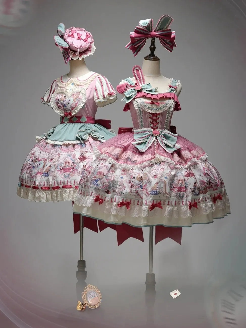 Cat Alice Fantasy Dreamland Lolita JSK Sweet Kawaii Wonderland Print