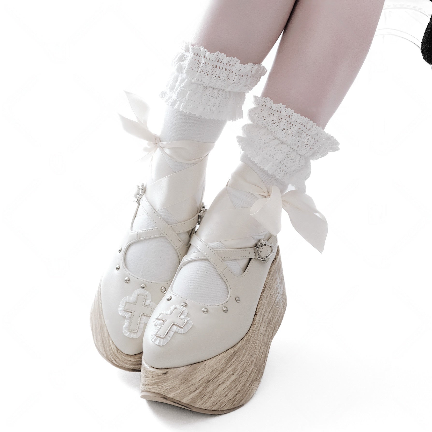 Puppet Lullaby Gothic Cross Rocking Horse Platform Shoes
