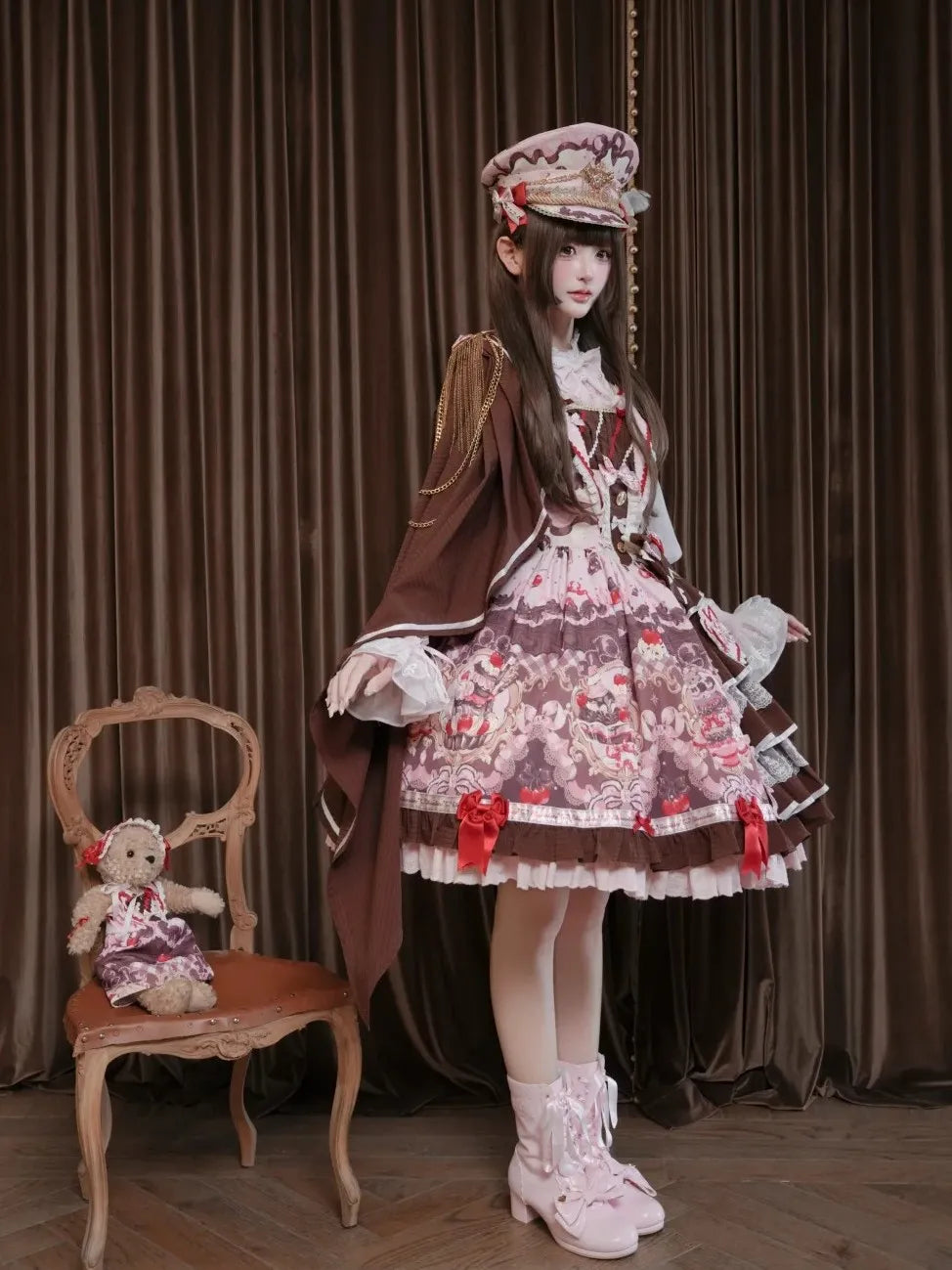 Royal Princess Chocolate Sweet Military Lolita JSK