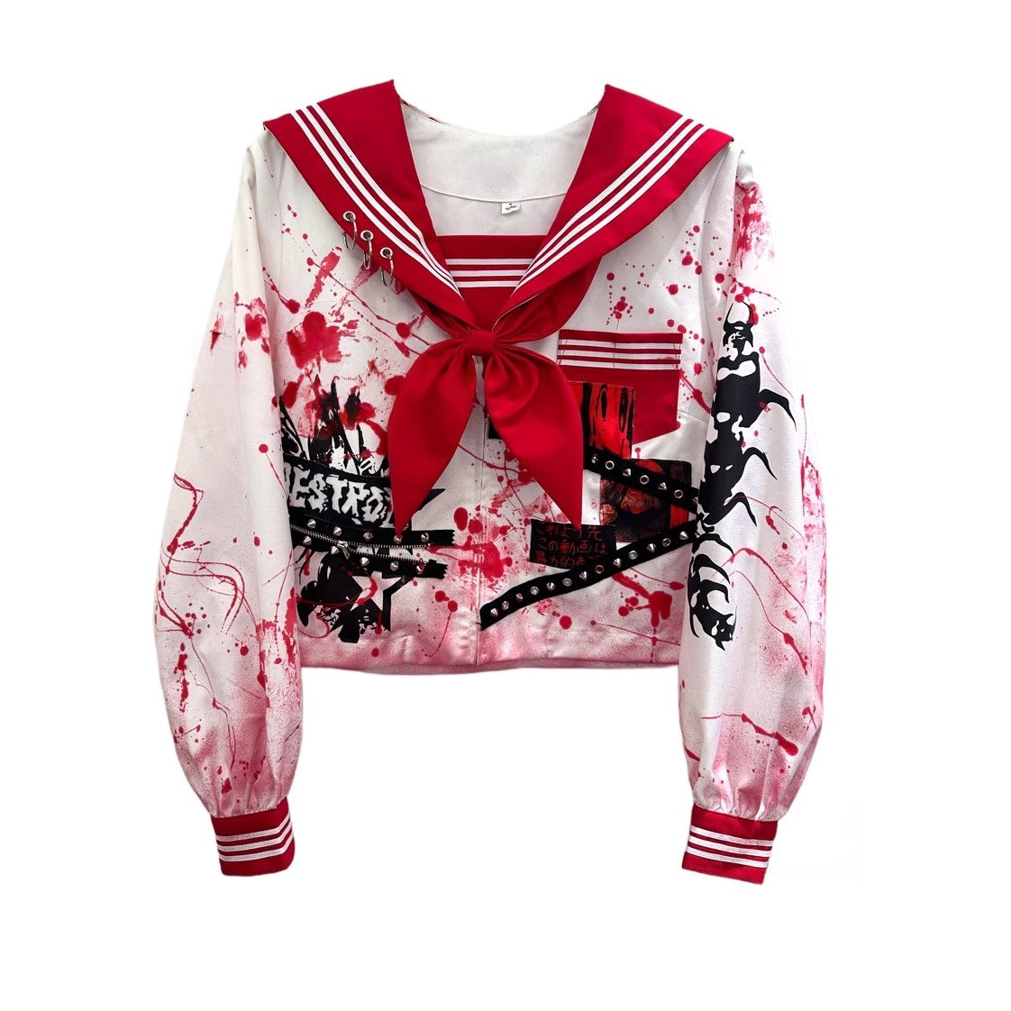 Y2K Punk Subculture Bloody Aesthetic JK Uniform