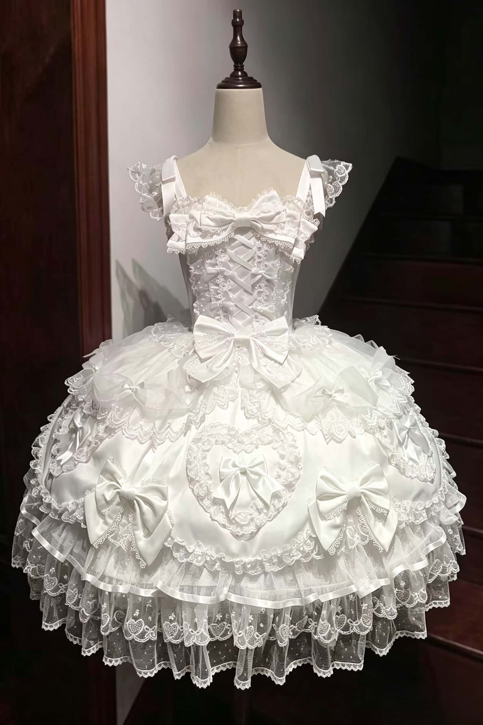 Velvet Sweetheart Lolita White JSK Dress