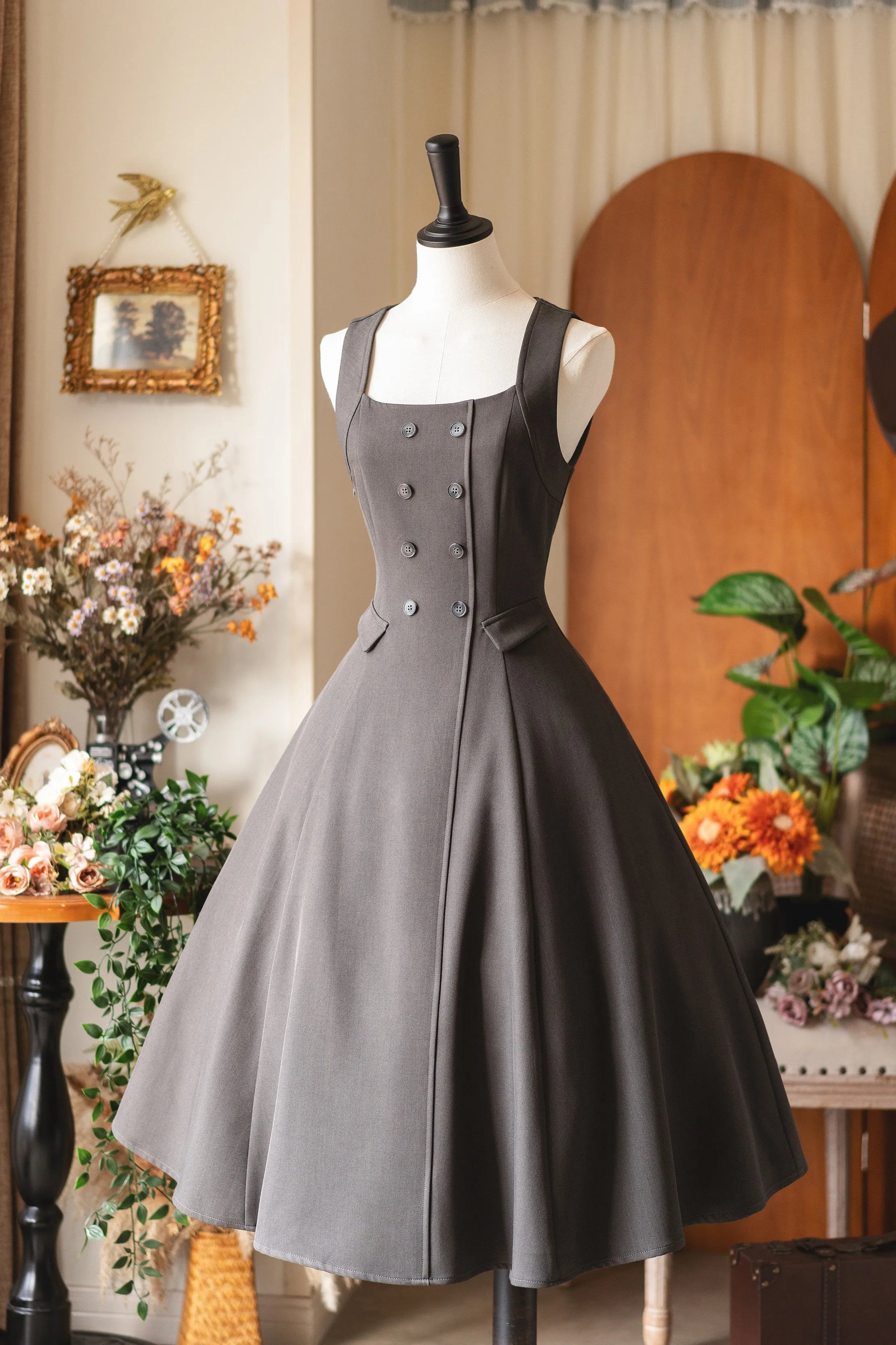Misty Forest 6-Panel British Vintage Lolita JSK