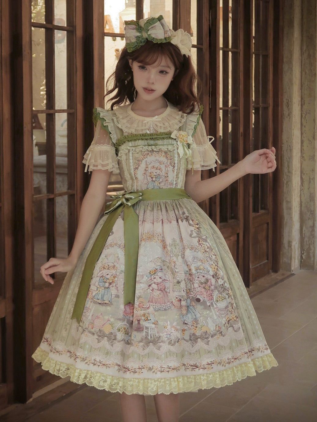 Spring Sheep Pastoral Lolita Printed JSK Dress