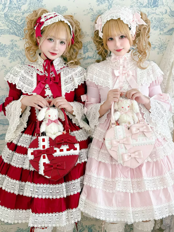 Heart Gift Box Lolita Pink & Red Handbag