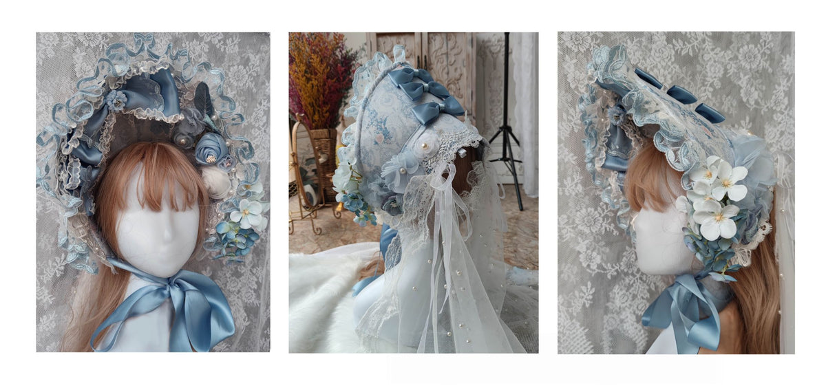 Key to the Secret Realm Lolita Gorgeous Classic Anniversary Blue Bridal Dress