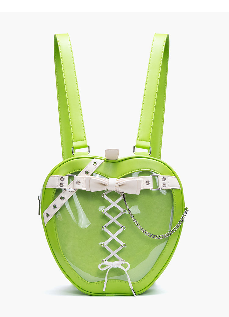 Edgy Apple Motif Ita-Bag Backpack LE1016