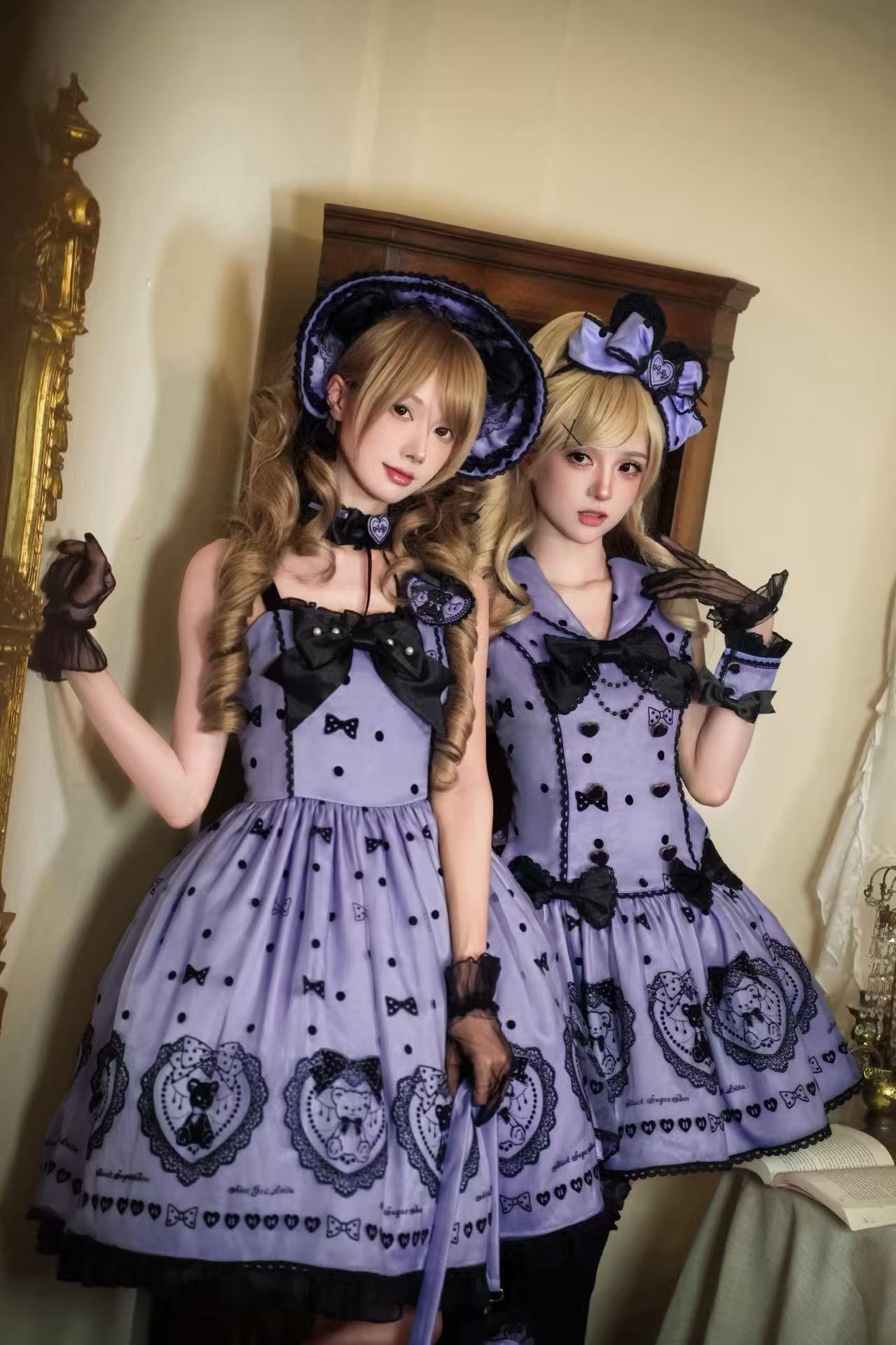 Black Sugar Bear Lolita Purple Dress