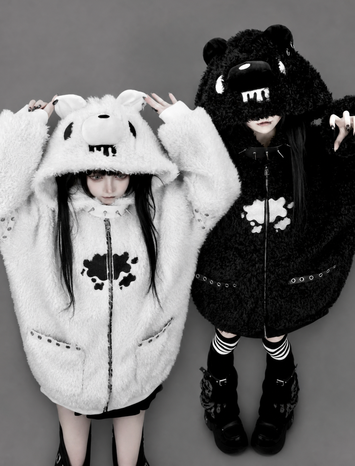 Bear Ear J-Style Cute Fleece Lamb Wool Sweatshirt Jacket