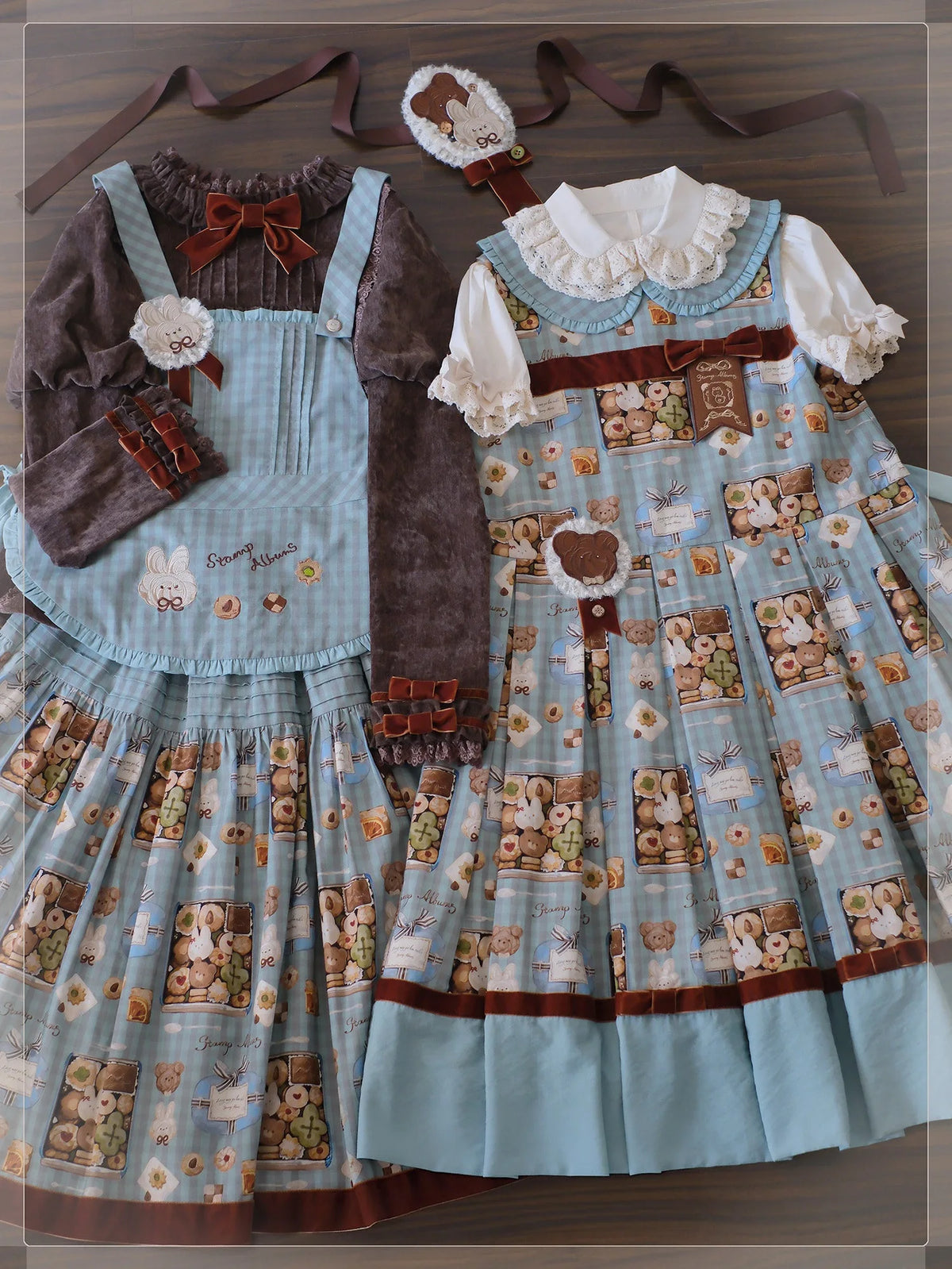 Cookie Box Lolita JSK SK Vest Blouse and Accessories Set