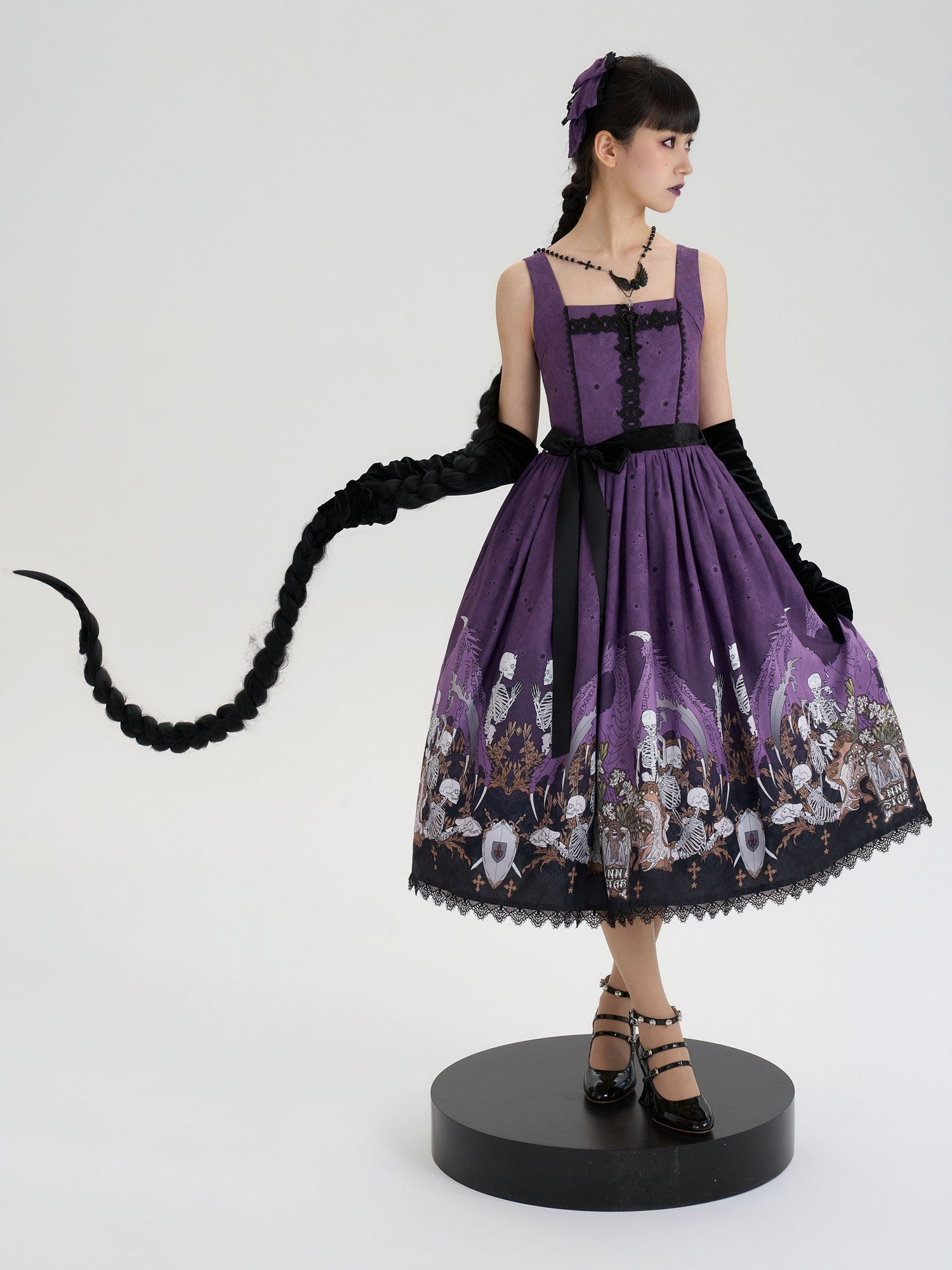 Dragon Bone Lily Lolita Gothic Purple JSK Dress