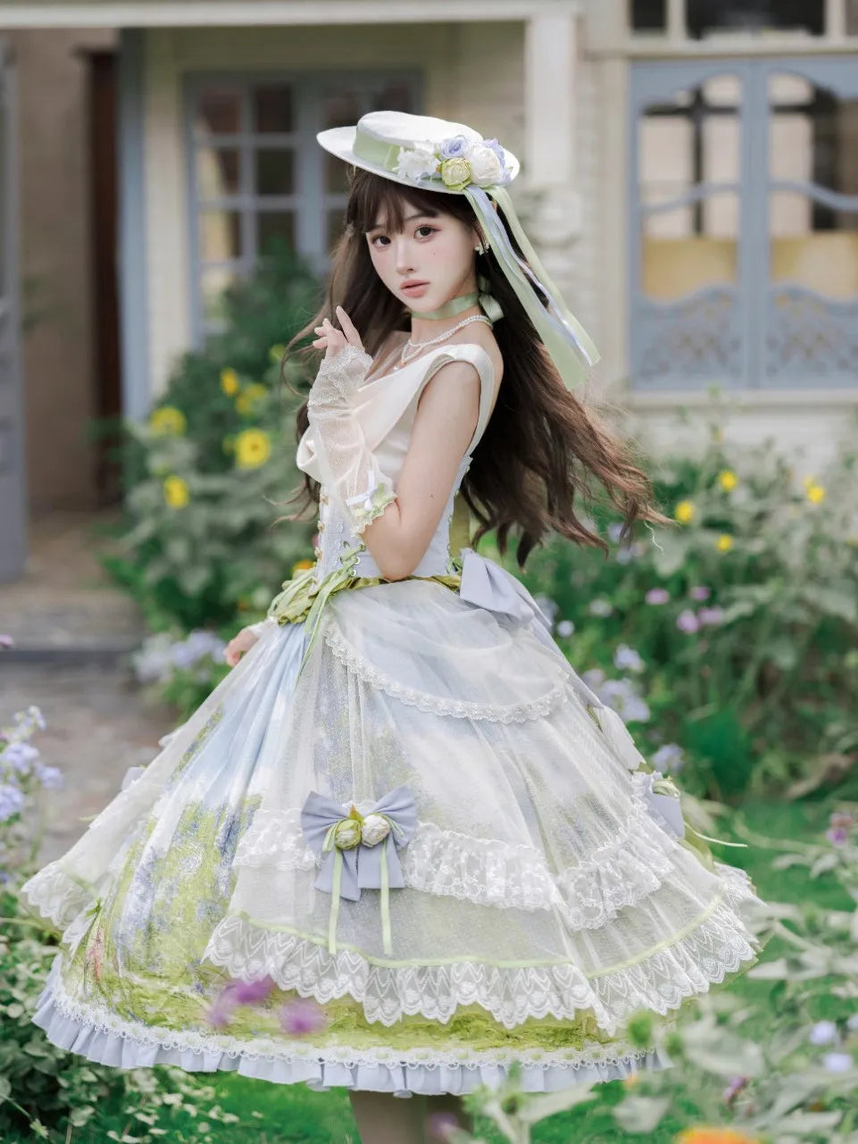 Giverny Spring Day Elegant Fairy Lolita JSK