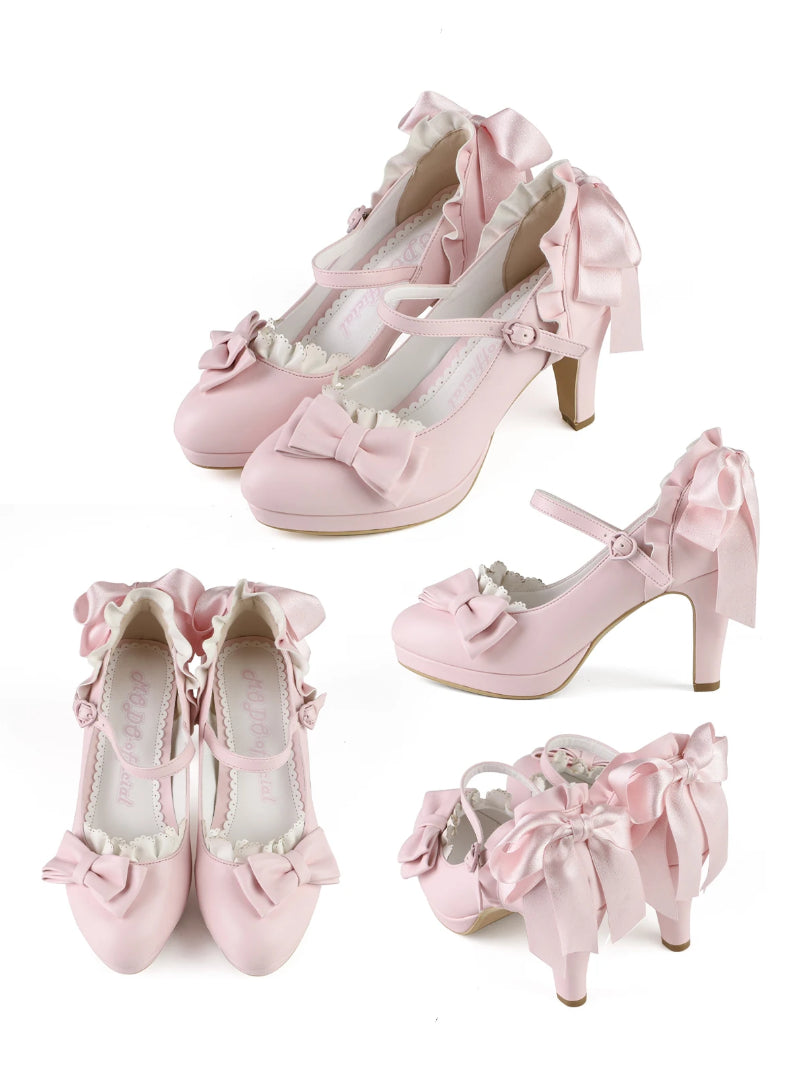 Doll Bride Lolita Classic Elegant Almond Toe High Heels