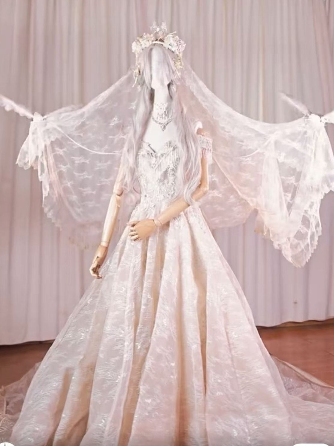 Electric Bird Veil Lolita Tea Party Show Styling Set
