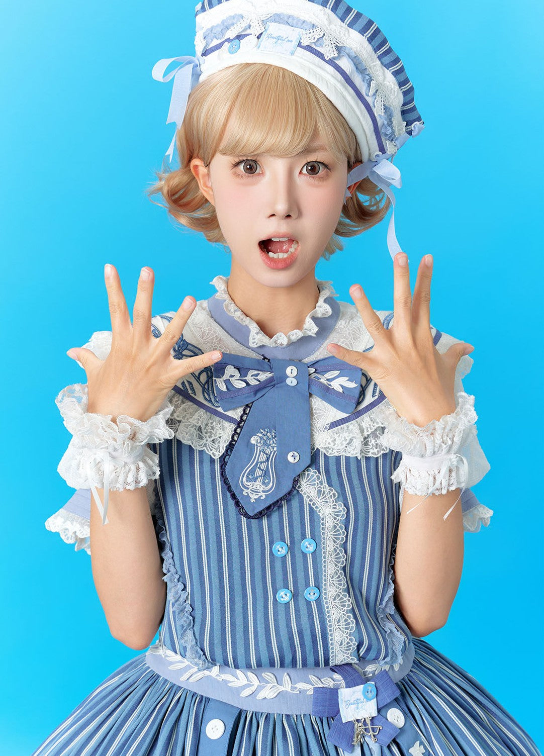 Voyage Apollo Original Sweet Lolita Striped OP/JSK Dress