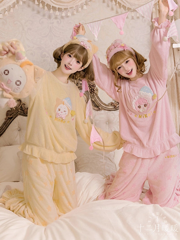 Sweet Wish Good Night Sweet Dreams Lolita Loungewear Top & Pants Set