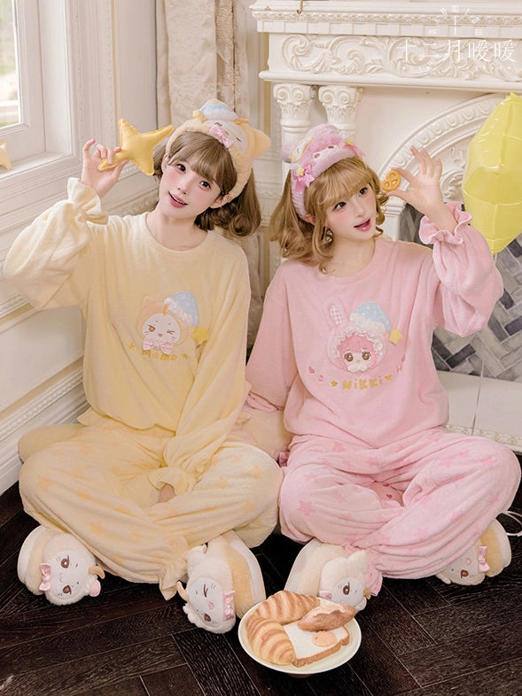 Sweet Wish Good Night Sweet Dreams Lolita Loungewear Top & Pants Set