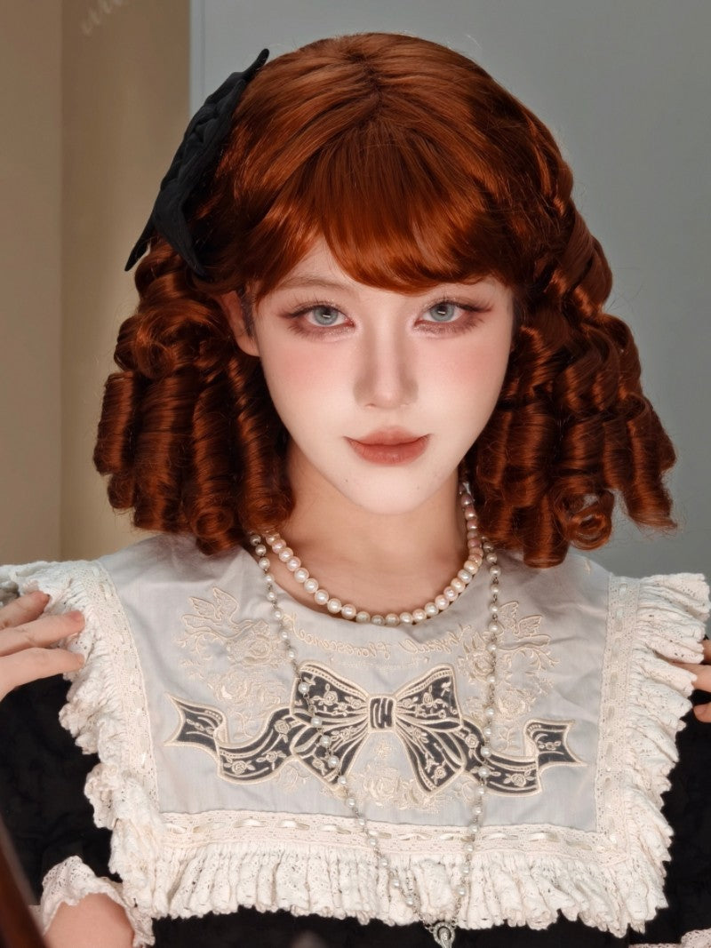 Lolita Short Sparkly Roman Curl Wig