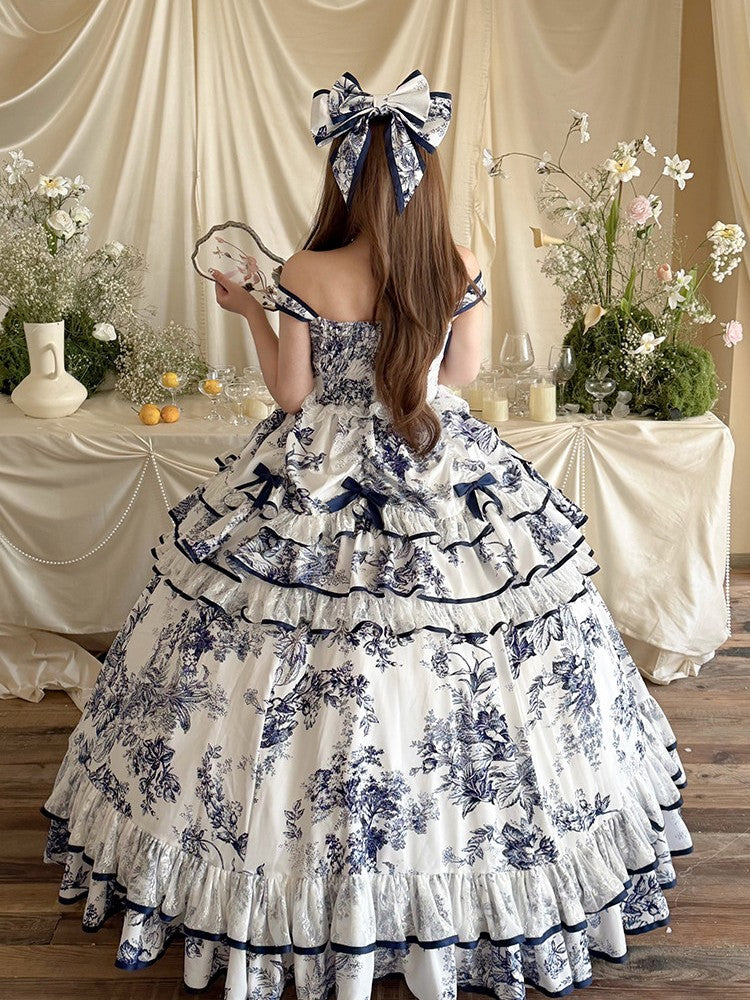 Dream in Porcelain Blue & White Porcelain Dress