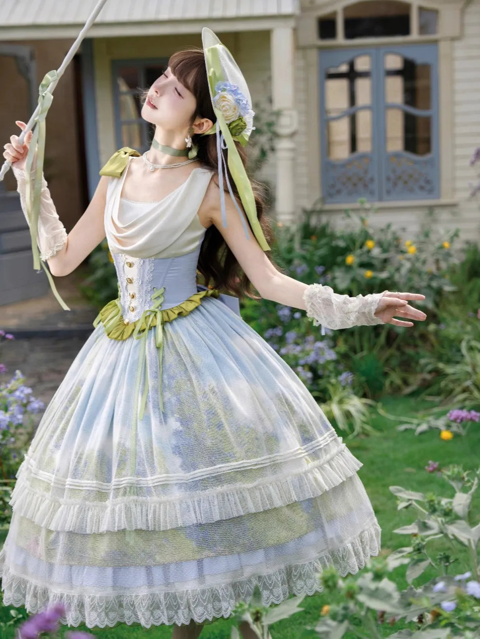 Giverny Spring Day Elegant Fairy Lolita JSK