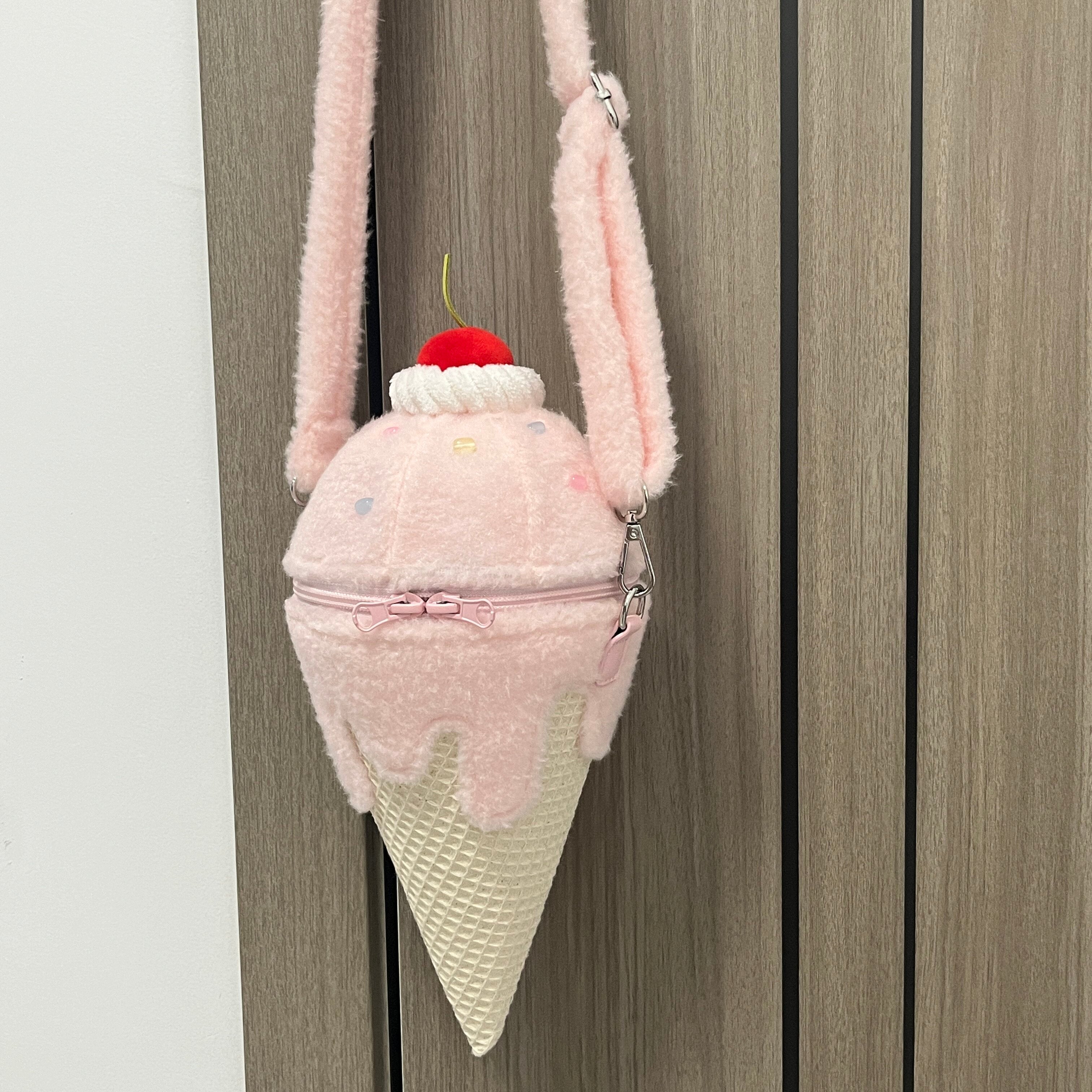 Melting Ice Cream Plush Crossbody Bag