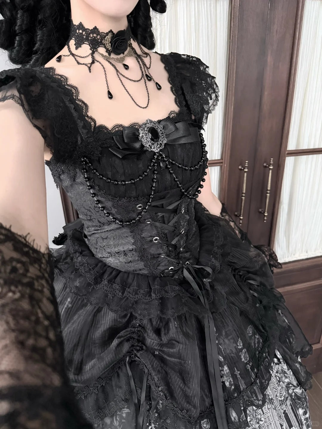 Thorn Feather Holy Relic Original Gothic Dark Lolita JSK Dress