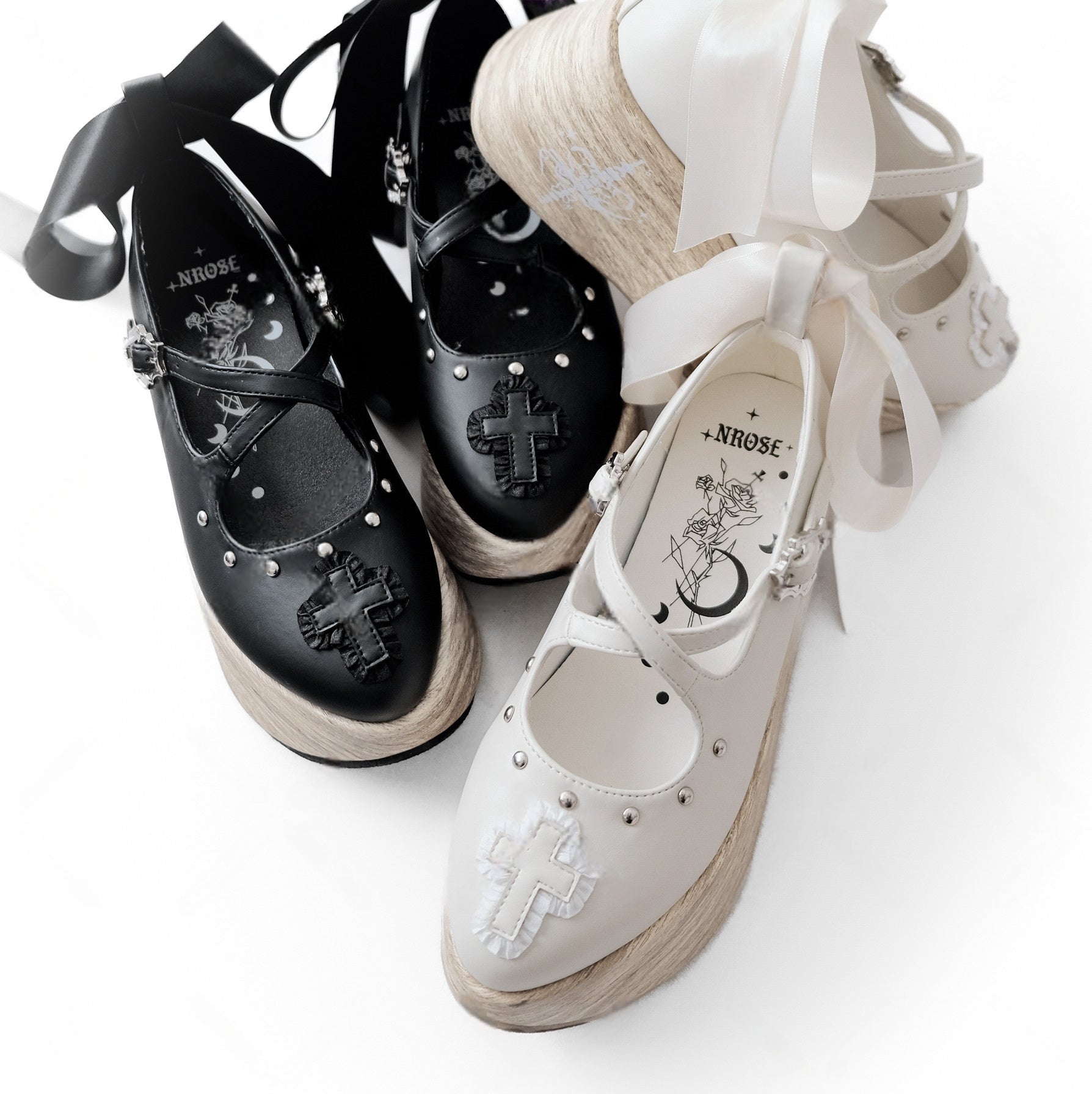 Puppet Lullaby Gothic Cross Rocking Horse Platform Shoes