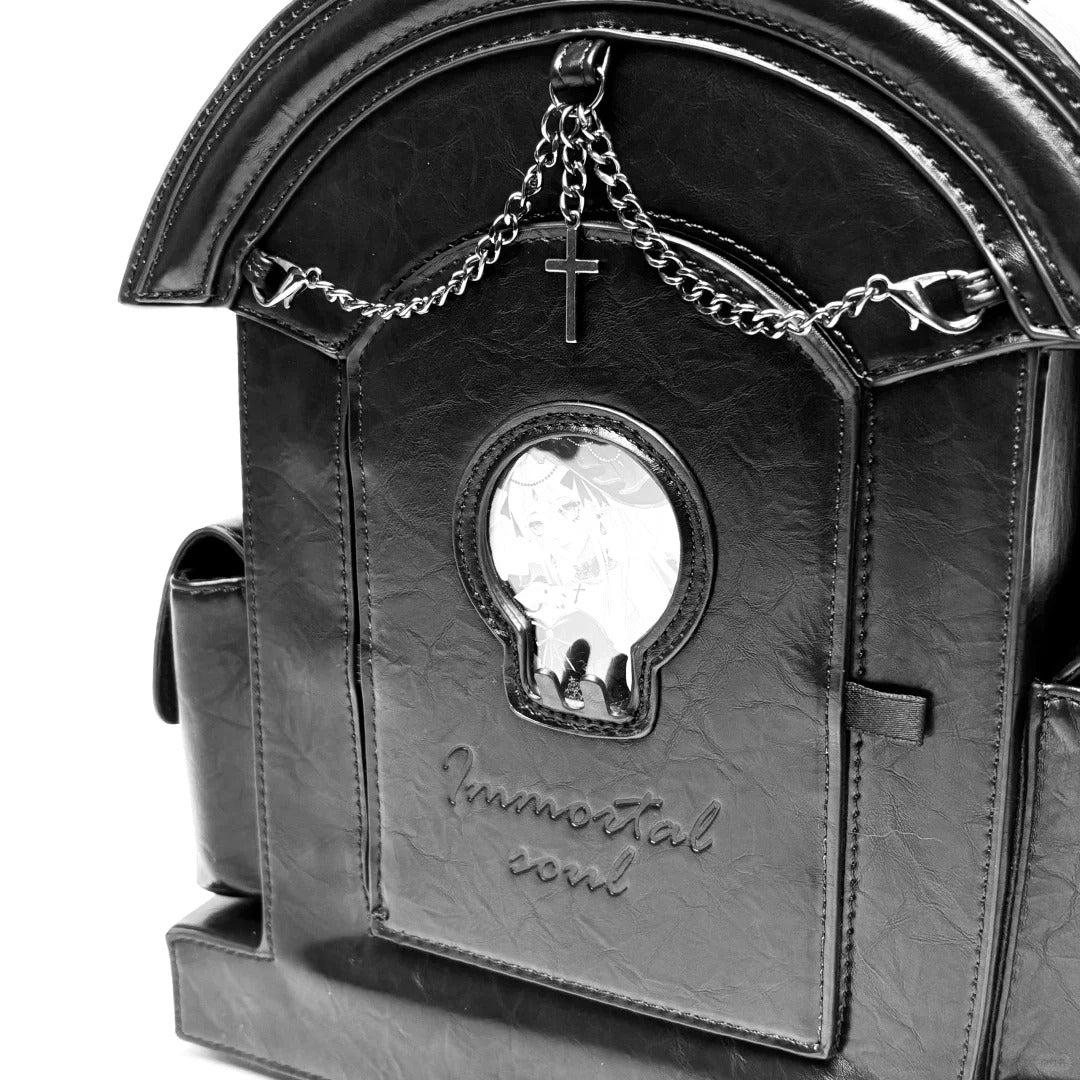 Gothic Lolita Skull Tombstone Shaped Doll Bag