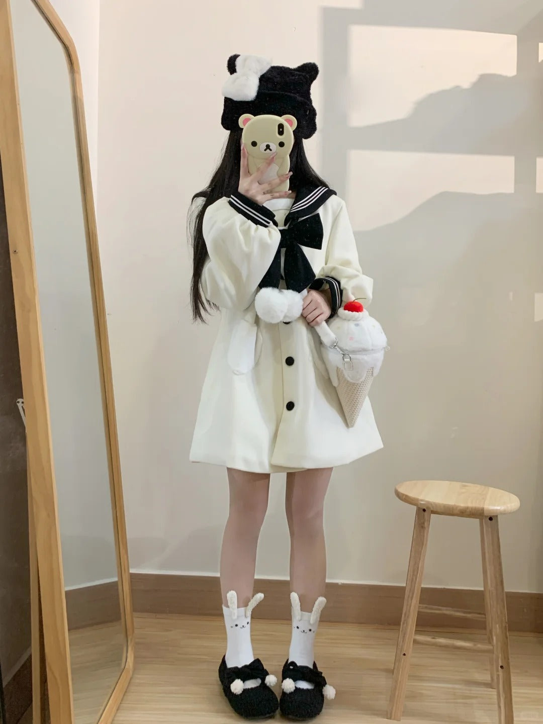 Melting Ice Cream Plush Crossbody Bag