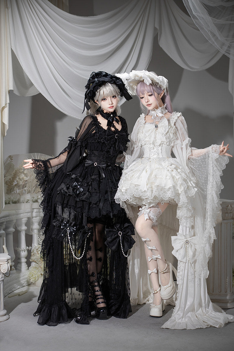 White Rabbit Princess Lolita Gothic Wedding Black JSK Dress