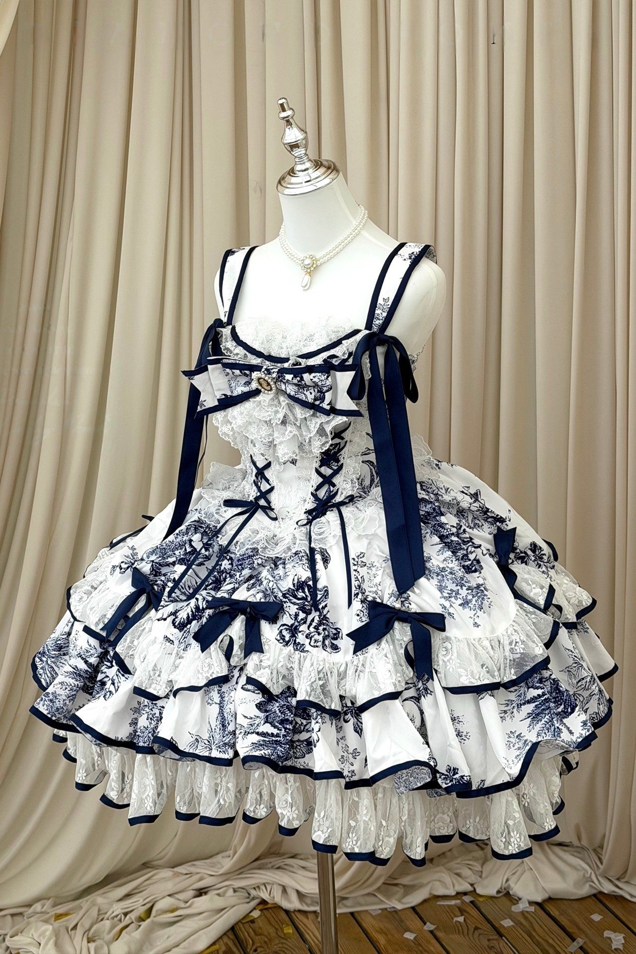 Dream in Porcelain Blue & White Porcelain Dress