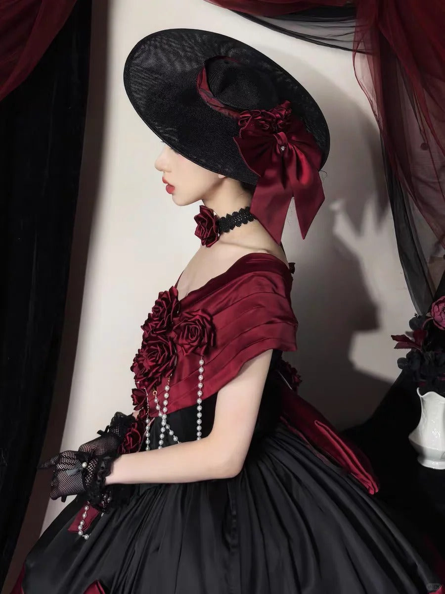 Treasure Chest Rose Lolita Red Dress