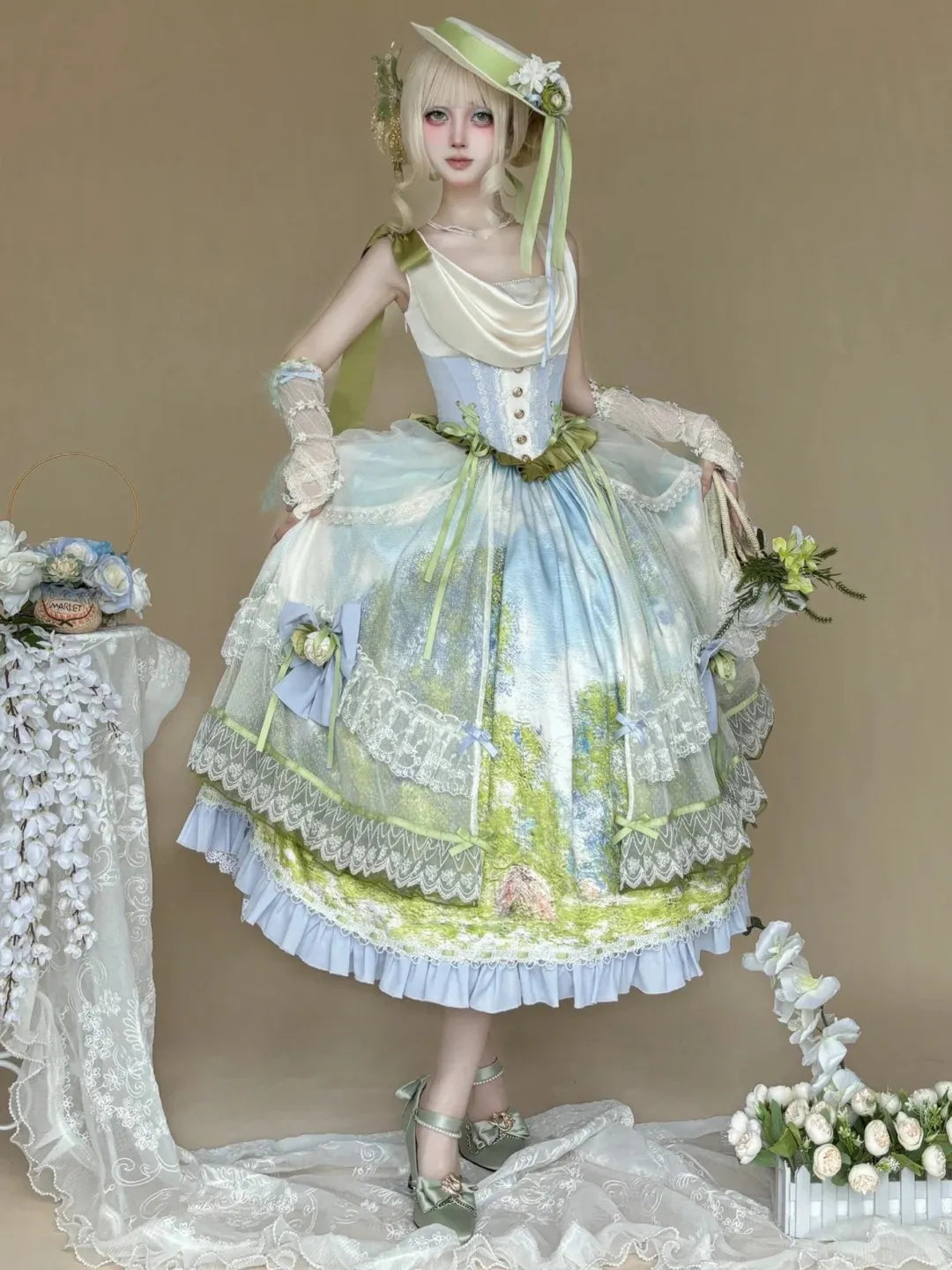 Giverny Spring Day Elegant Fairy Lolita JSK
