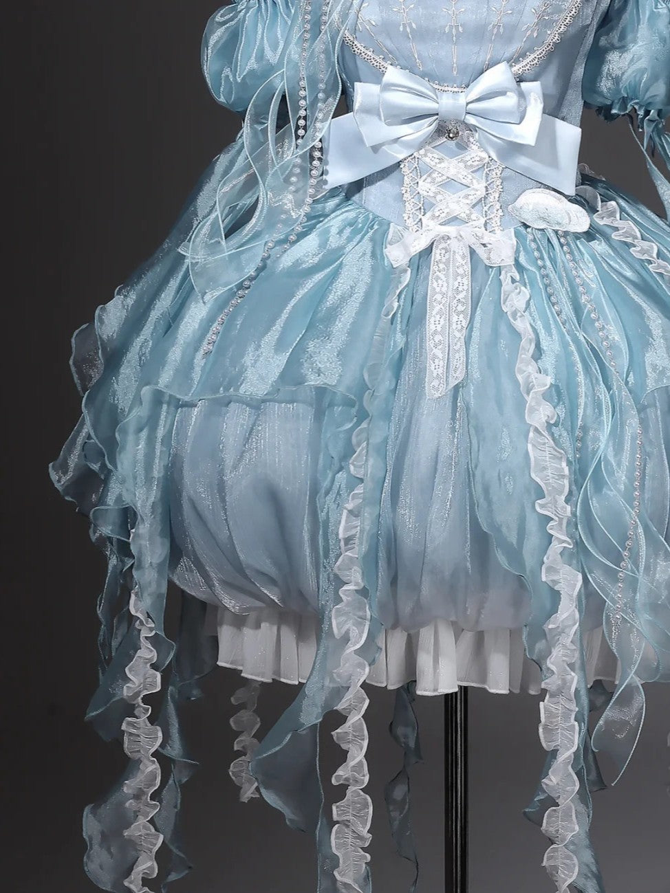 Dream Jellyfish JSK Sweet Lolita Suspender Dress Detachable Sleeves Set