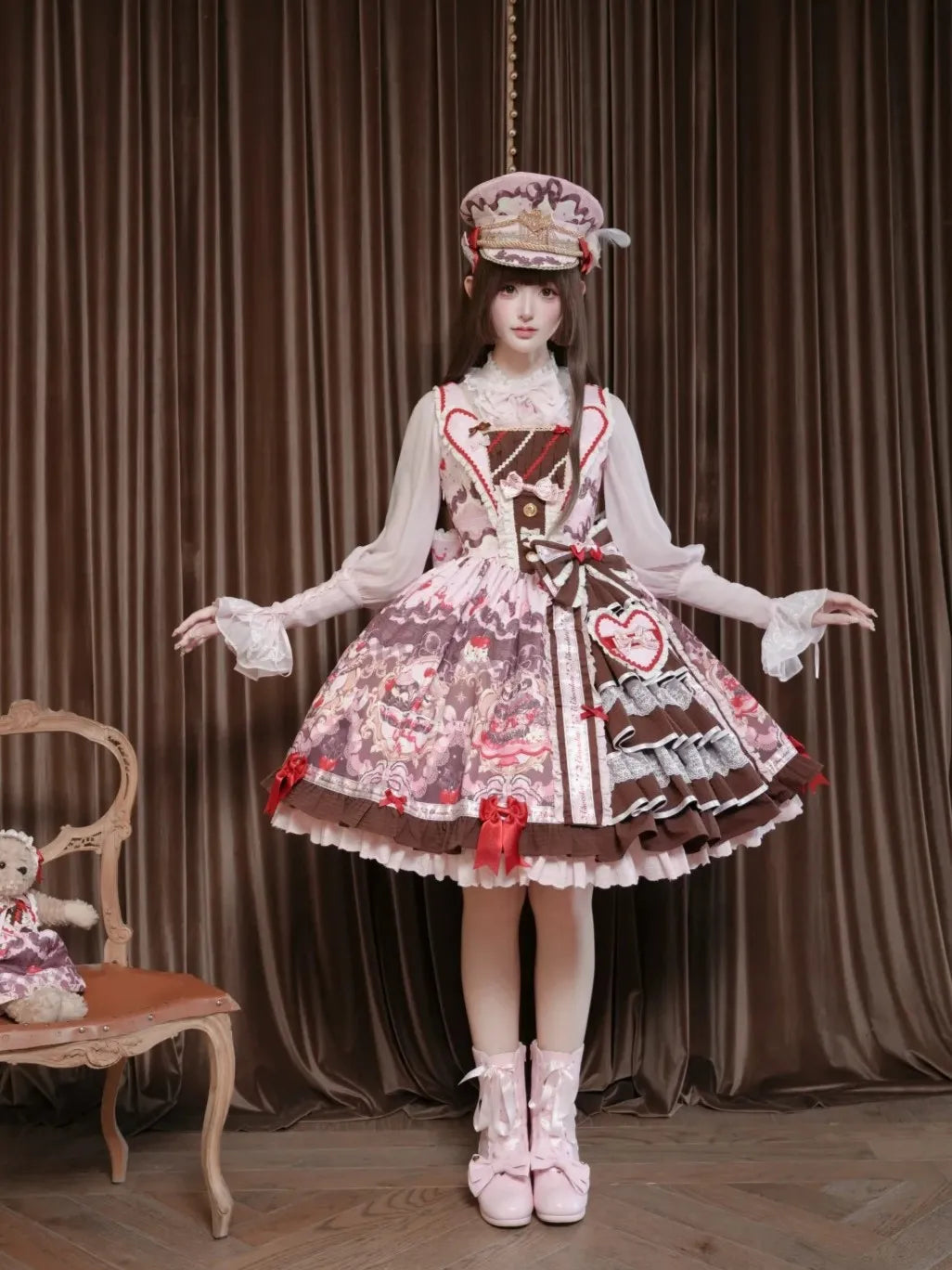Royal Princess Chocolate Sweet Military Lolita JSK