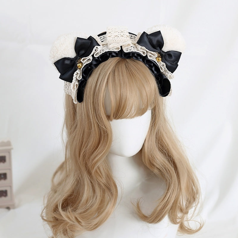 Lolita Sweet Bear Ear Bow Hair Accessory KC (20 Colors) LE6020