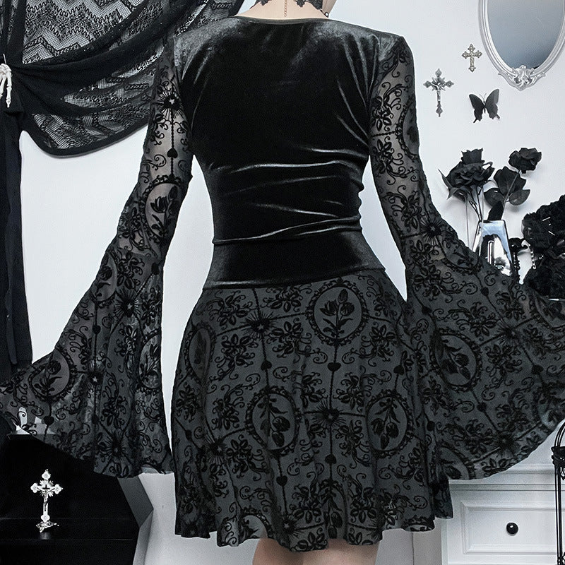 Lolita Gothic retro dark dress LG1006