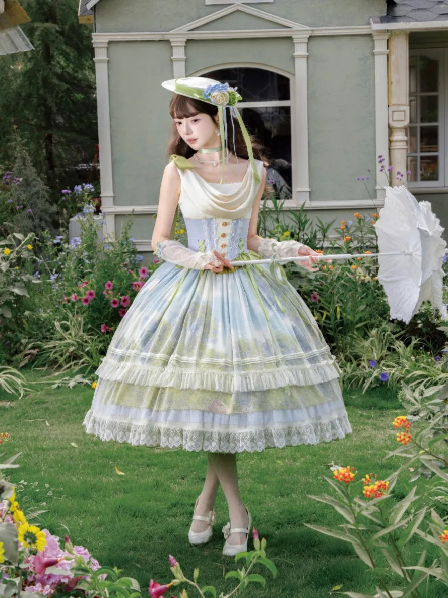 Giverny Spring Day Elegant Fairy Lolita JSK