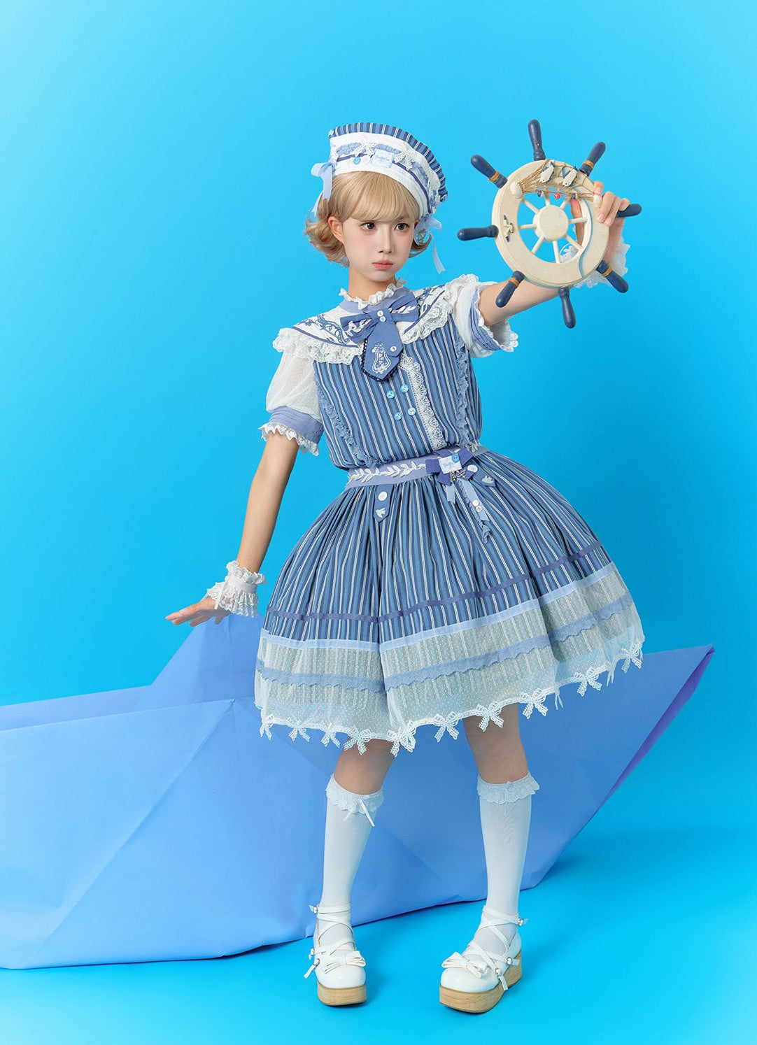 Voyage Apollo Original Sweet Lolita Striped OP/JSK Dress