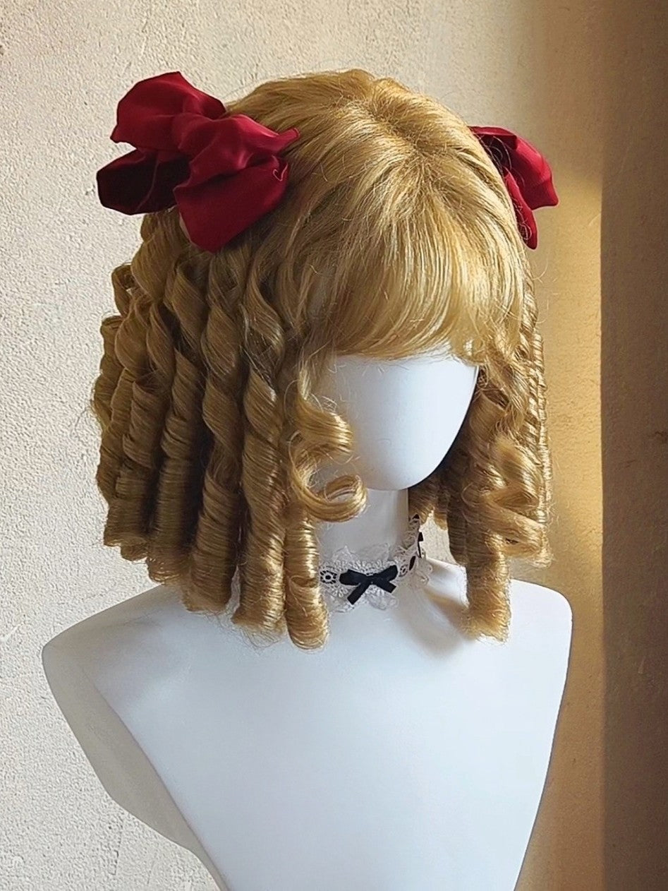 Lolita Short Sparkly Roman Curl Wig