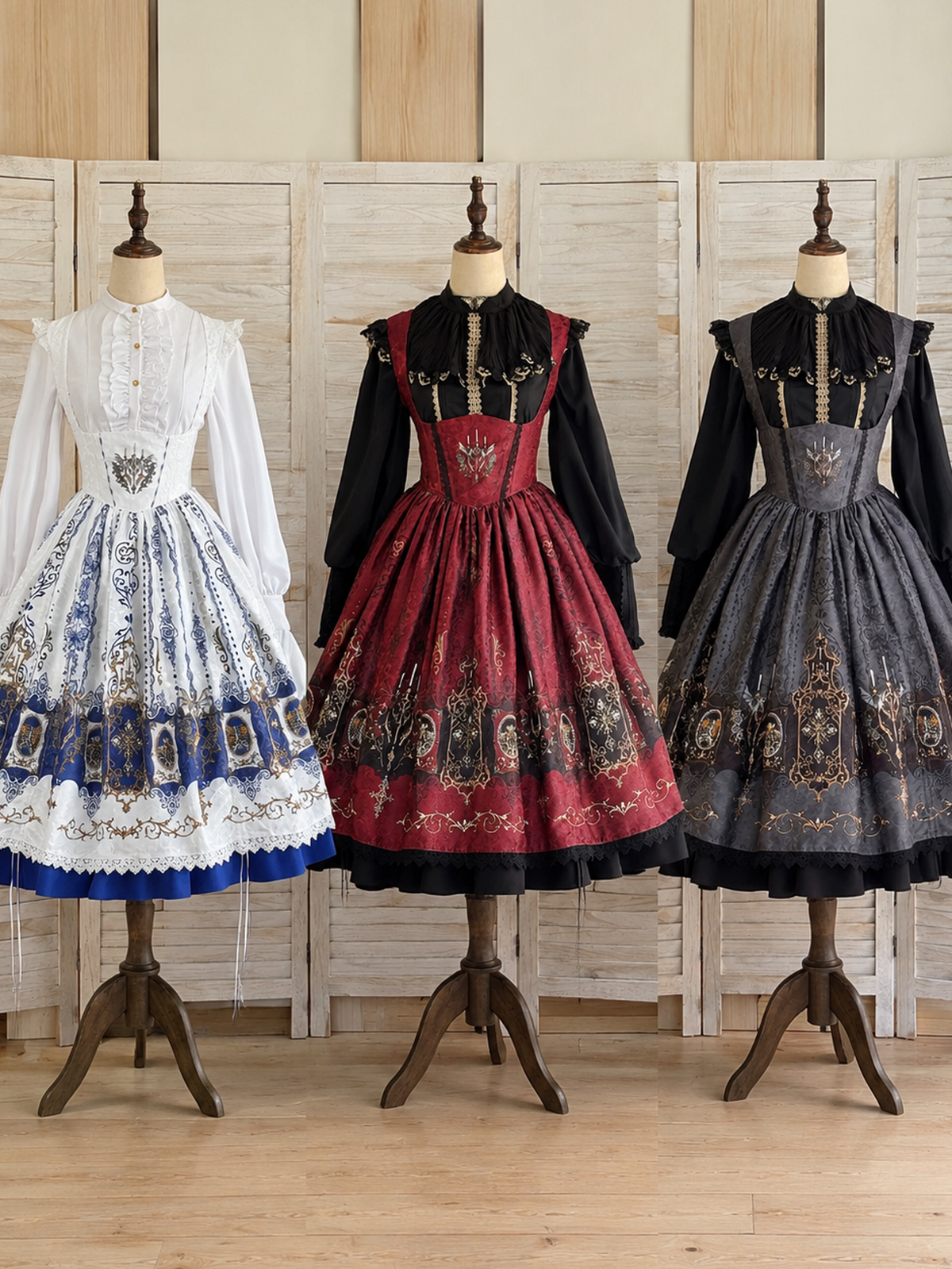 Blood Night Lamplighter Gothic Vintage Lolita Bustier JSK Dress